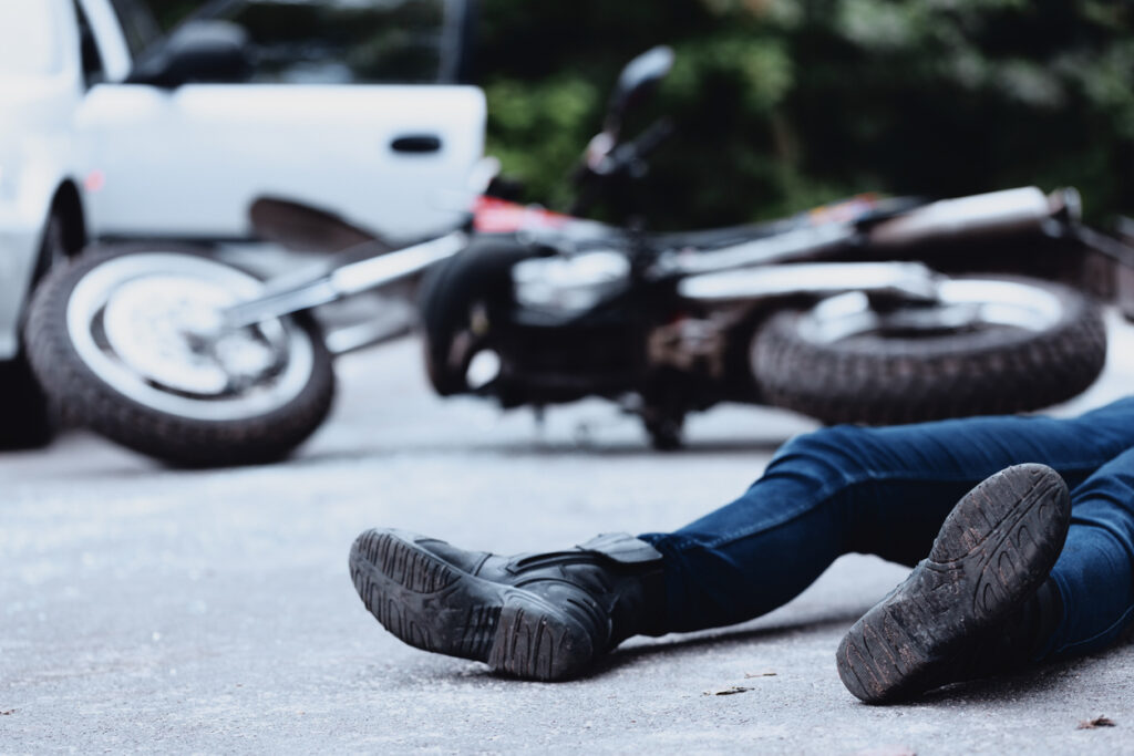 motorcycle accident scene